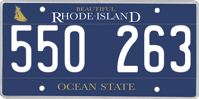 RI license plate 550263
