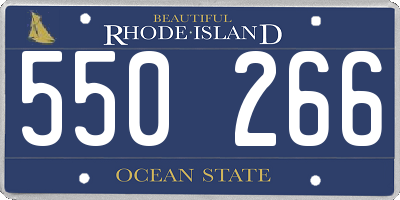 RI license plate 550266