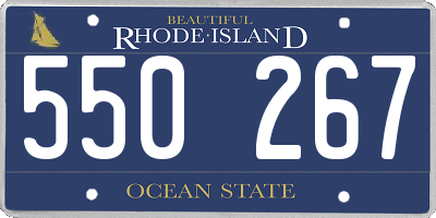RI license plate 550267