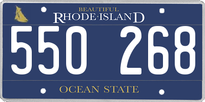 RI license plate 550268