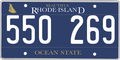 RI license plate 550269