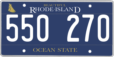 RI license plate 550270