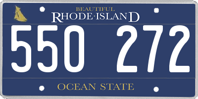 RI license plate 550272
