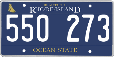 RI license plate 550273
