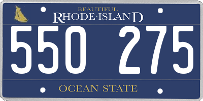 RI license plate 550275