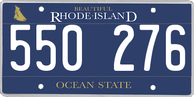 RI license plate 550276