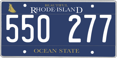 RI license plate 550277