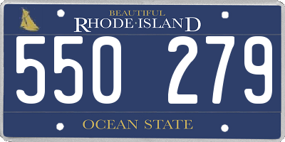 RI license plate 550279