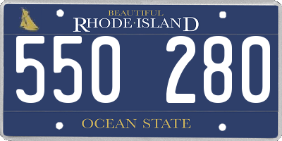RI license plate 550280