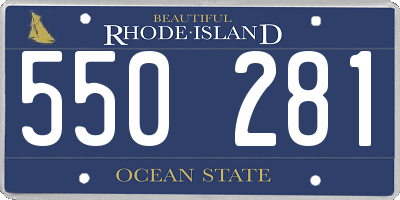 RI license plate 550281