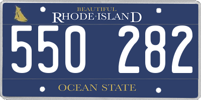 RI license plate 550282
