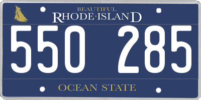 RI license plate 550285