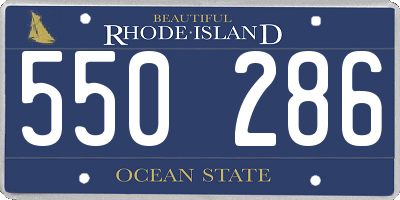 RI license plate 550286