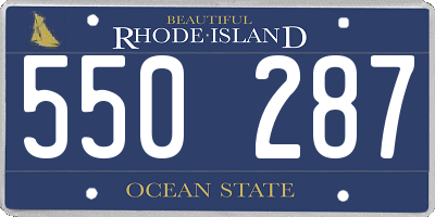 RI license plate 550287