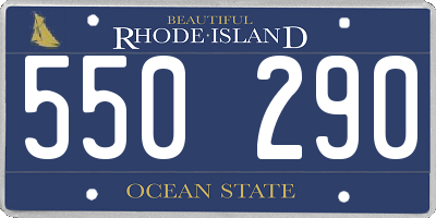 RI license plate 550290