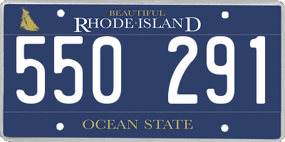 RI license plate 550291