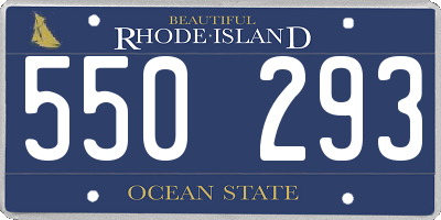 RI license plate 550293