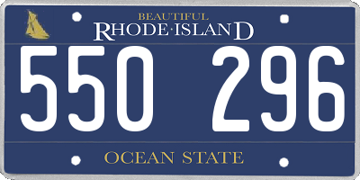 RI license plate 550296