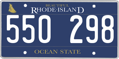 RI license plate 550298