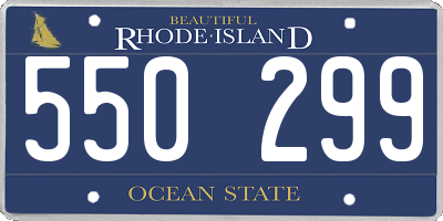 RI license plate 550299