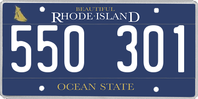 RI license plate 550301