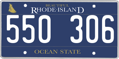 RI license plate 550306