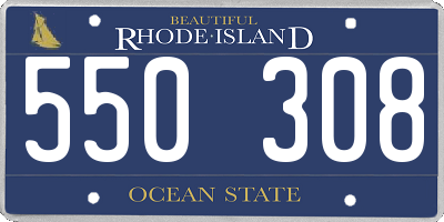 RI license plate 550308