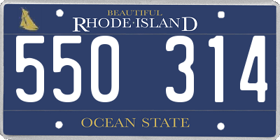 RI license plate 550314
