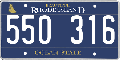 RI license plate 550316