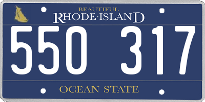 RI license plate 550317