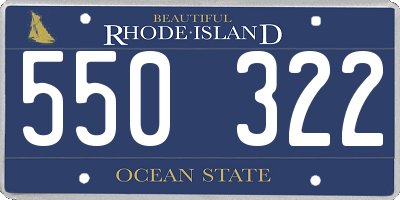 RI license plate 550322