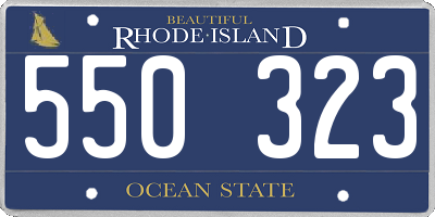 RI license plate 550323
