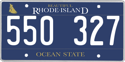 RI license plate 550327
