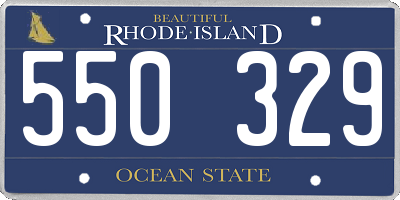 RI license plate 550329