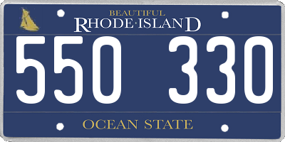 RI license plate 550330