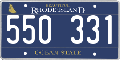 RI license plate 550331