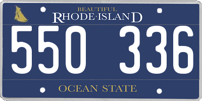 RI license plate 550336