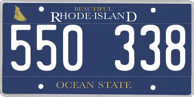 RI license plate 550338