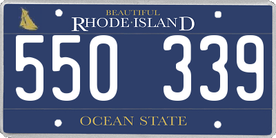 RI license plate 550339