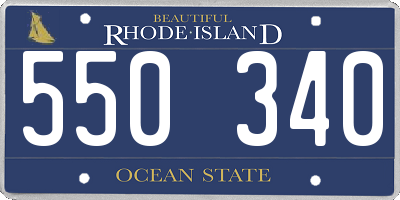 RI license plate 550340