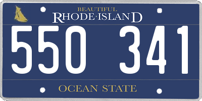 RI license plate 550341