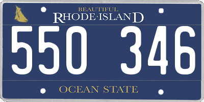 RI license plate 550346
