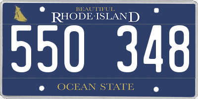 RI license plate 550348