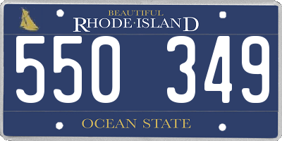 RI license plate 550349