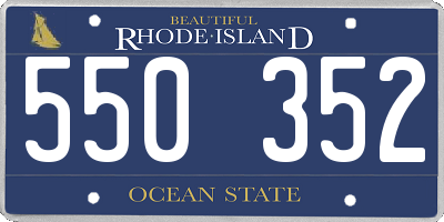RI license plate 550352
