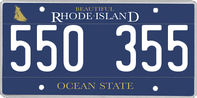 RI license plate 550355