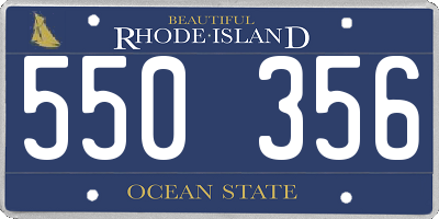 RI license plate 550356