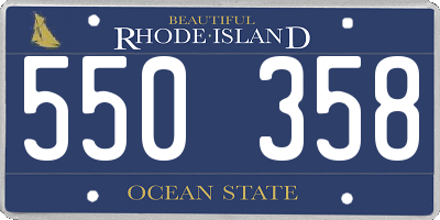 RI license plate 550358