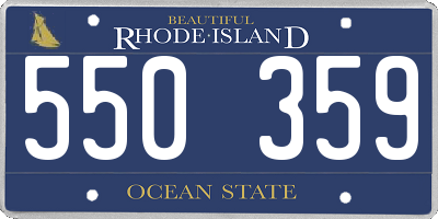 RI license plate 550359
