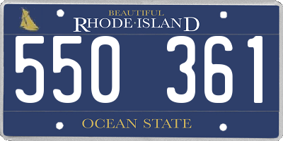 RI license plate 550361